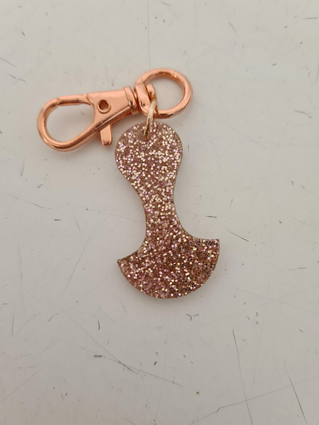 Rose Gold Glitter Trolley Token