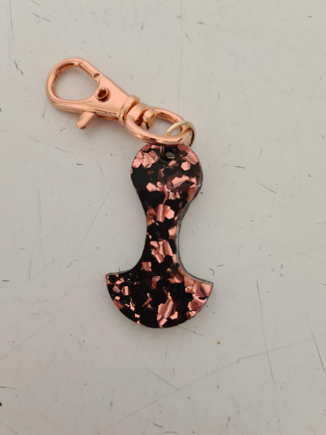 Rose Gold & Black Trolley Token