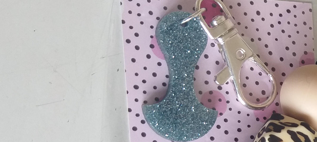 Sky Blue Glitter Trolley Token